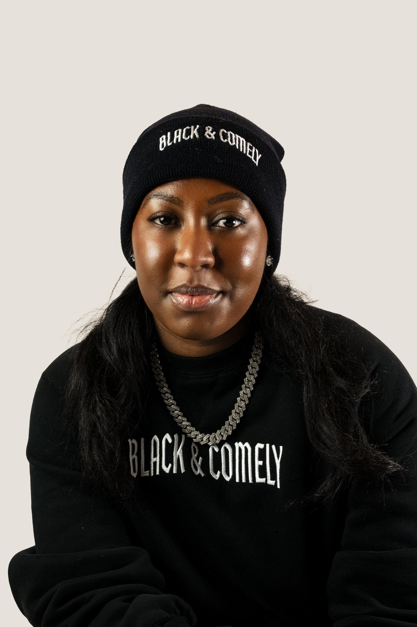 Black and Comley Sweater Dress